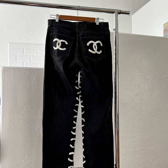 Black hand pained jeans - Picture 5 of 13